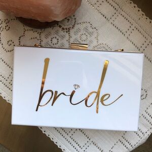 White Acrylic Bride Box Clutch